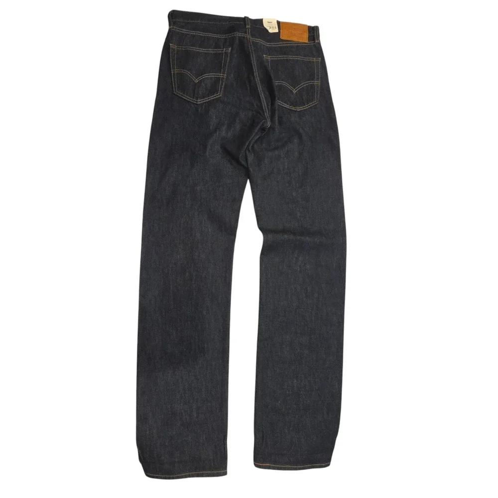 Levis Mens Premium 505 Regular Fit Jeans Dark Indigo Selvedge Denim 34x36